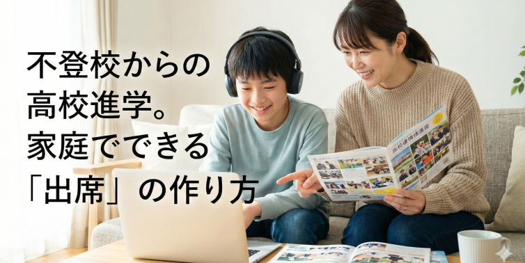 「学校に行けていないけど、高校は？」不登校からの進学を叶える3つの家庭学習術
