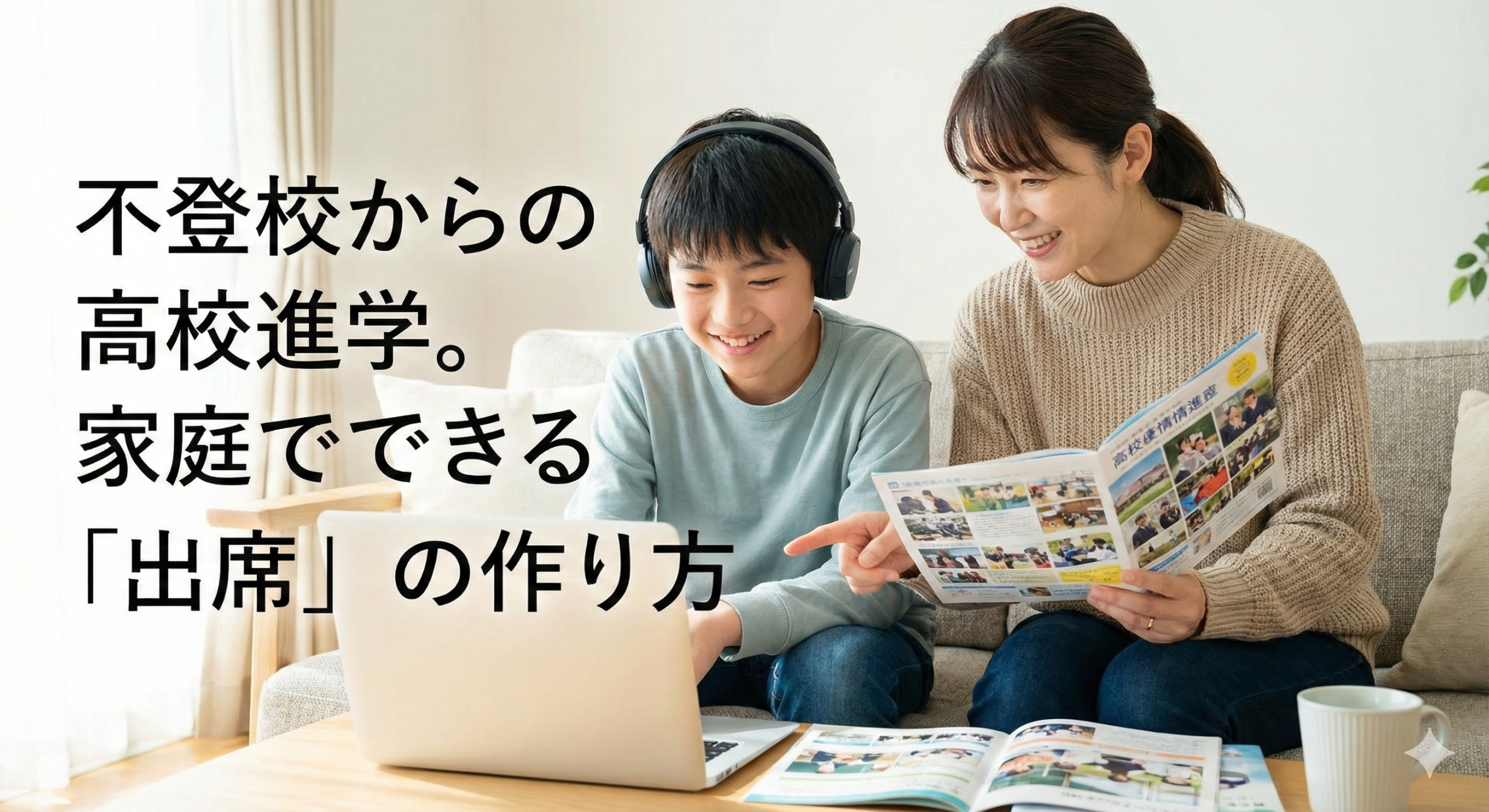 「学校に行けていないけど、高校は？」不登校からの進学を叶える3つの家庭学習術
