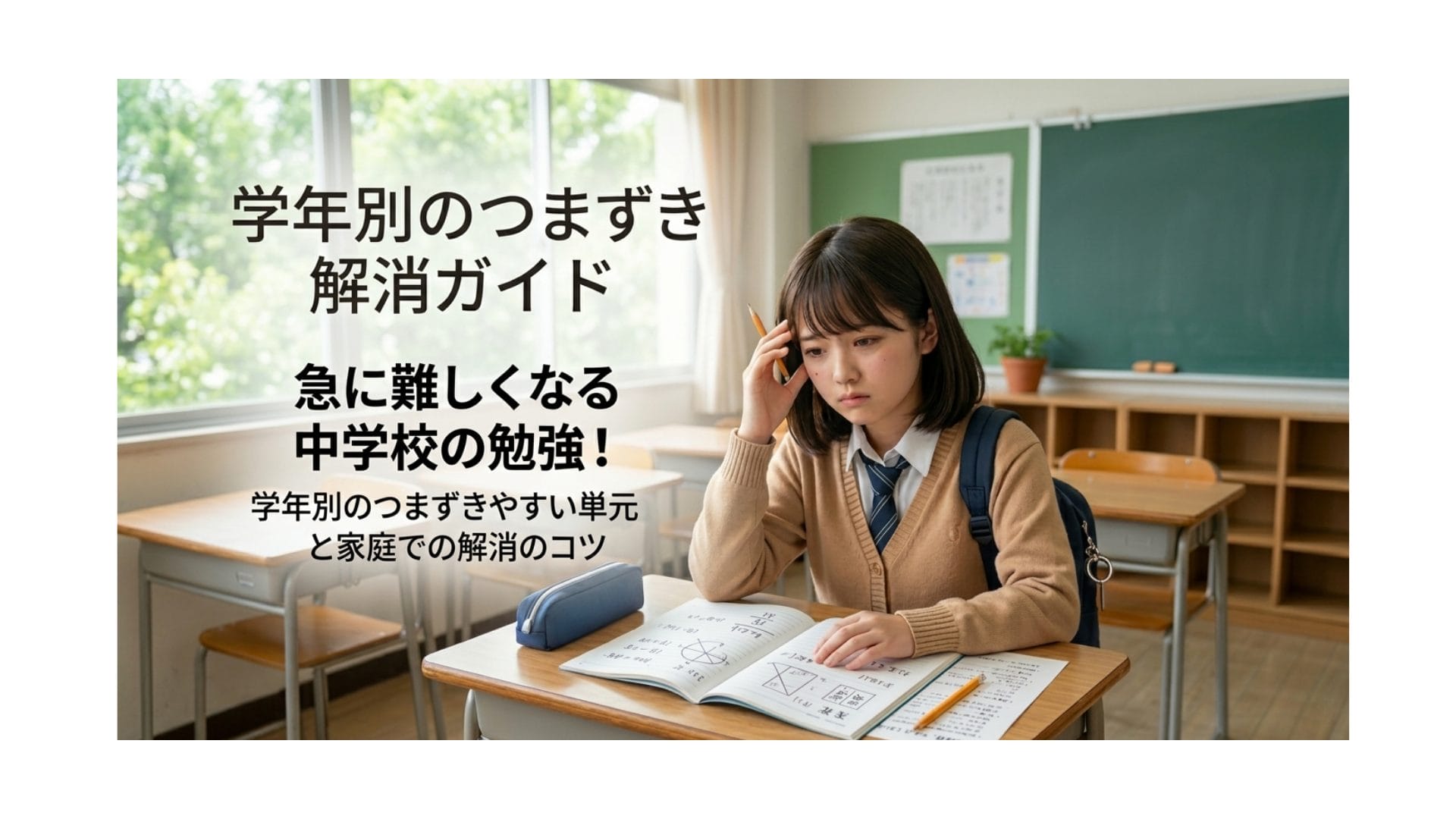 【学年別】中学で勉強が急に難しくなるのはなぜ？つまずきやすい単元と家庭でできる解消のコツ