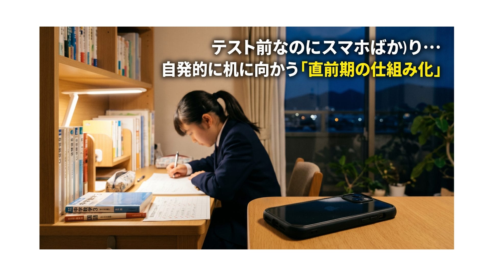 テスト前なのにスマホばかり…！自発的に机に向かう「直前期の仕組み化」3つのコツ